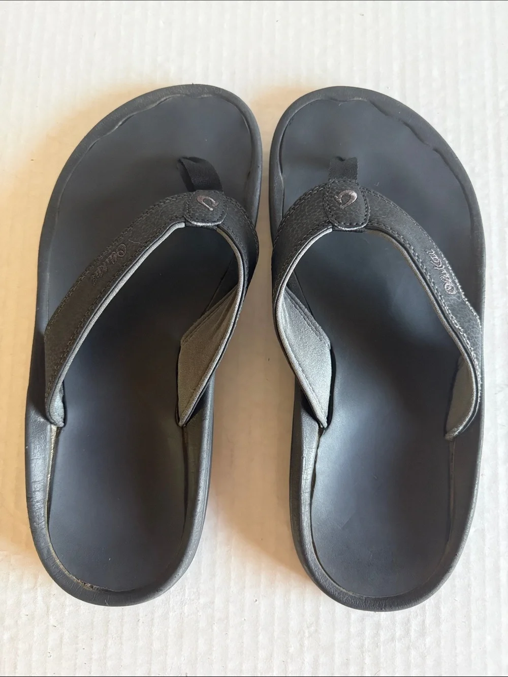 Olukai Men’s Black Ohana Flip Flop Sandals
